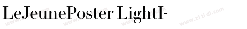 LeJeunePoster LightI字体转换